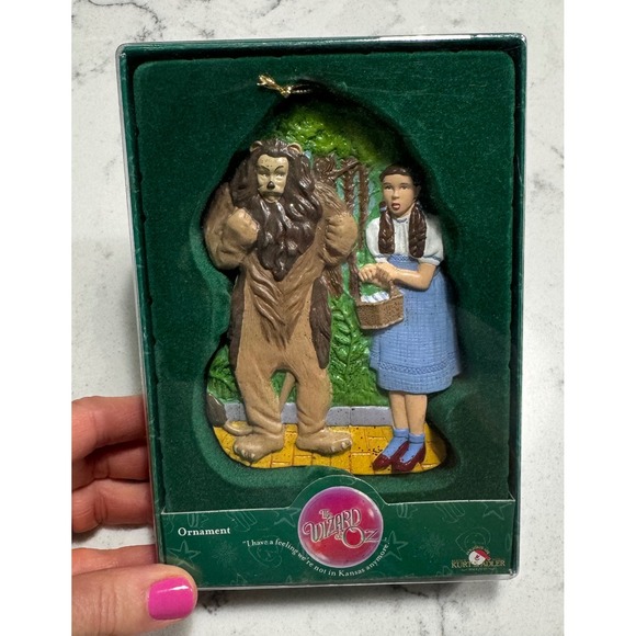 Kurt Adler Wizard of Oz Ornament Dorothy & Cowardly Lion Keepsake Vintage - Picture 1 of 5